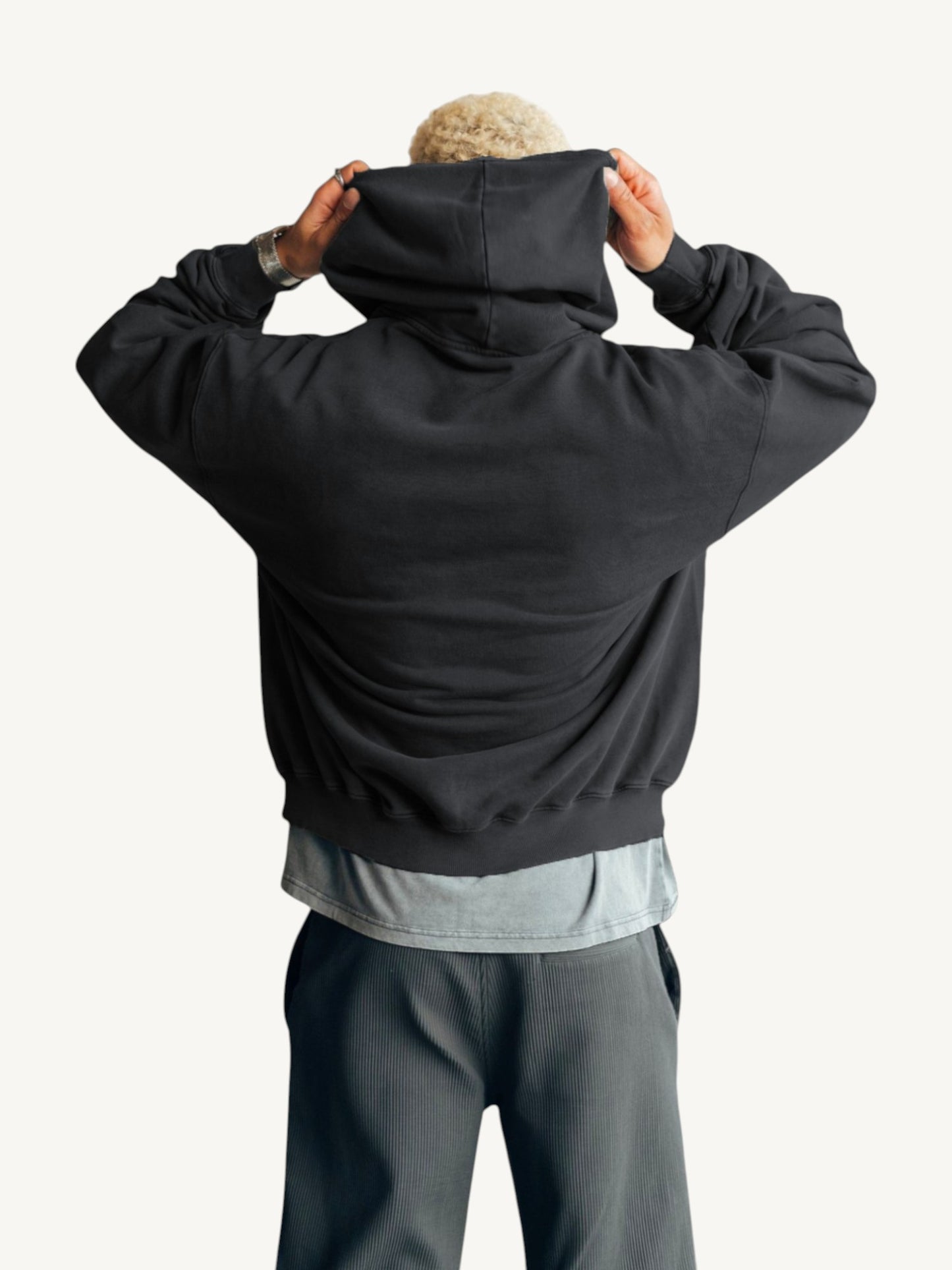 Boxy Hoodie - Vintage Black