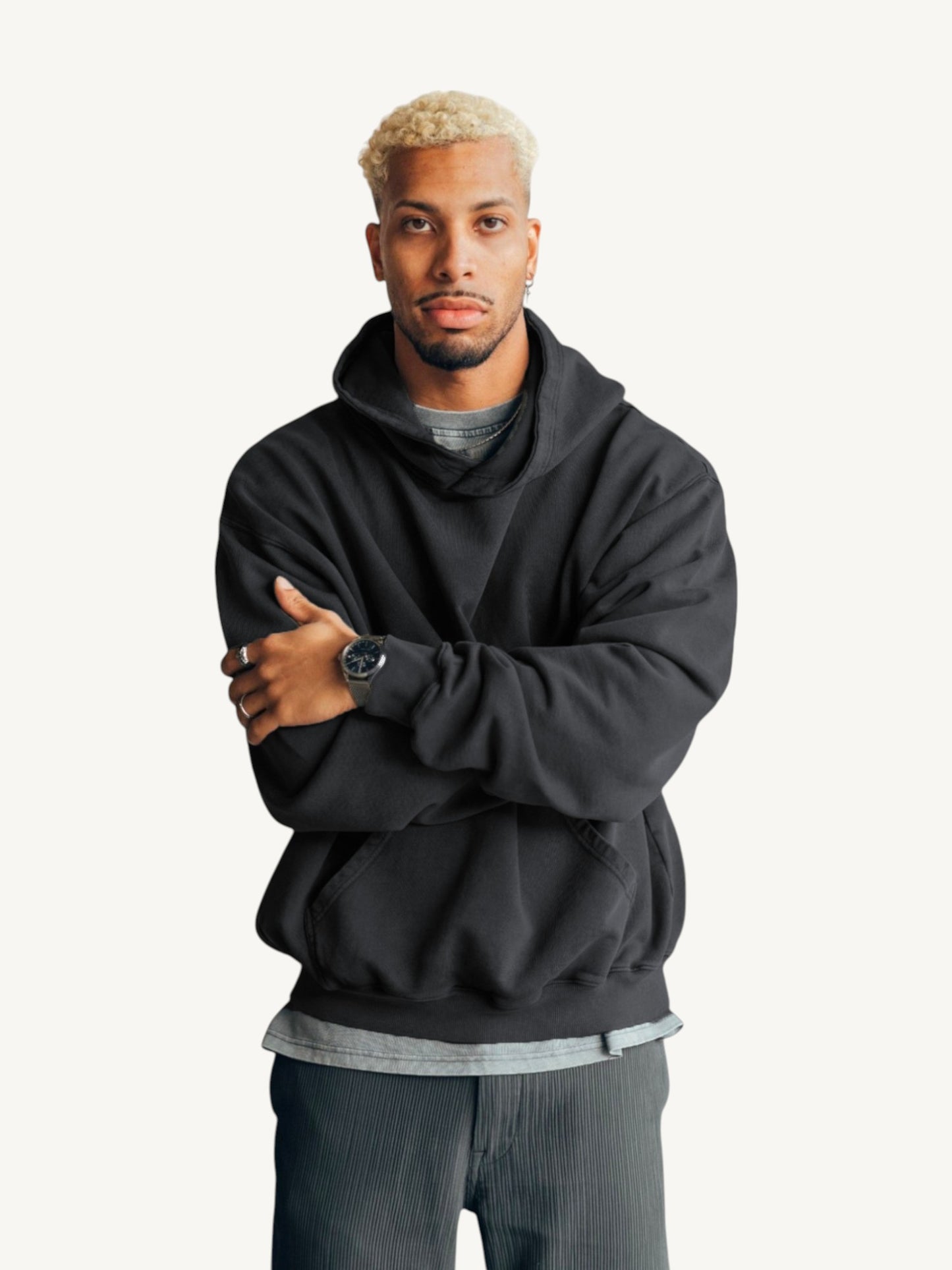 Boxy Hoodie - Vintage Black