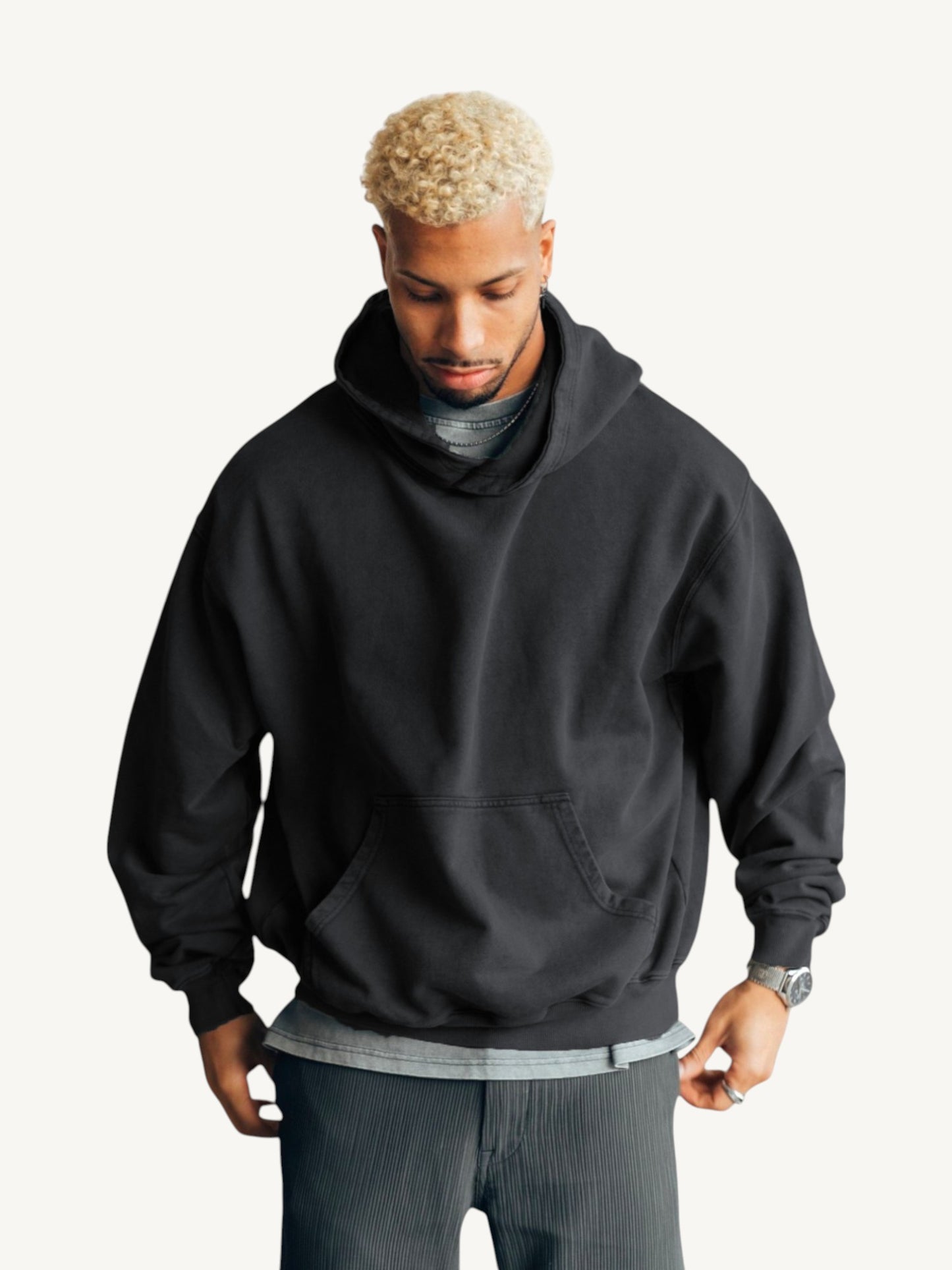 Boxy Hoodie - Vintage Black
