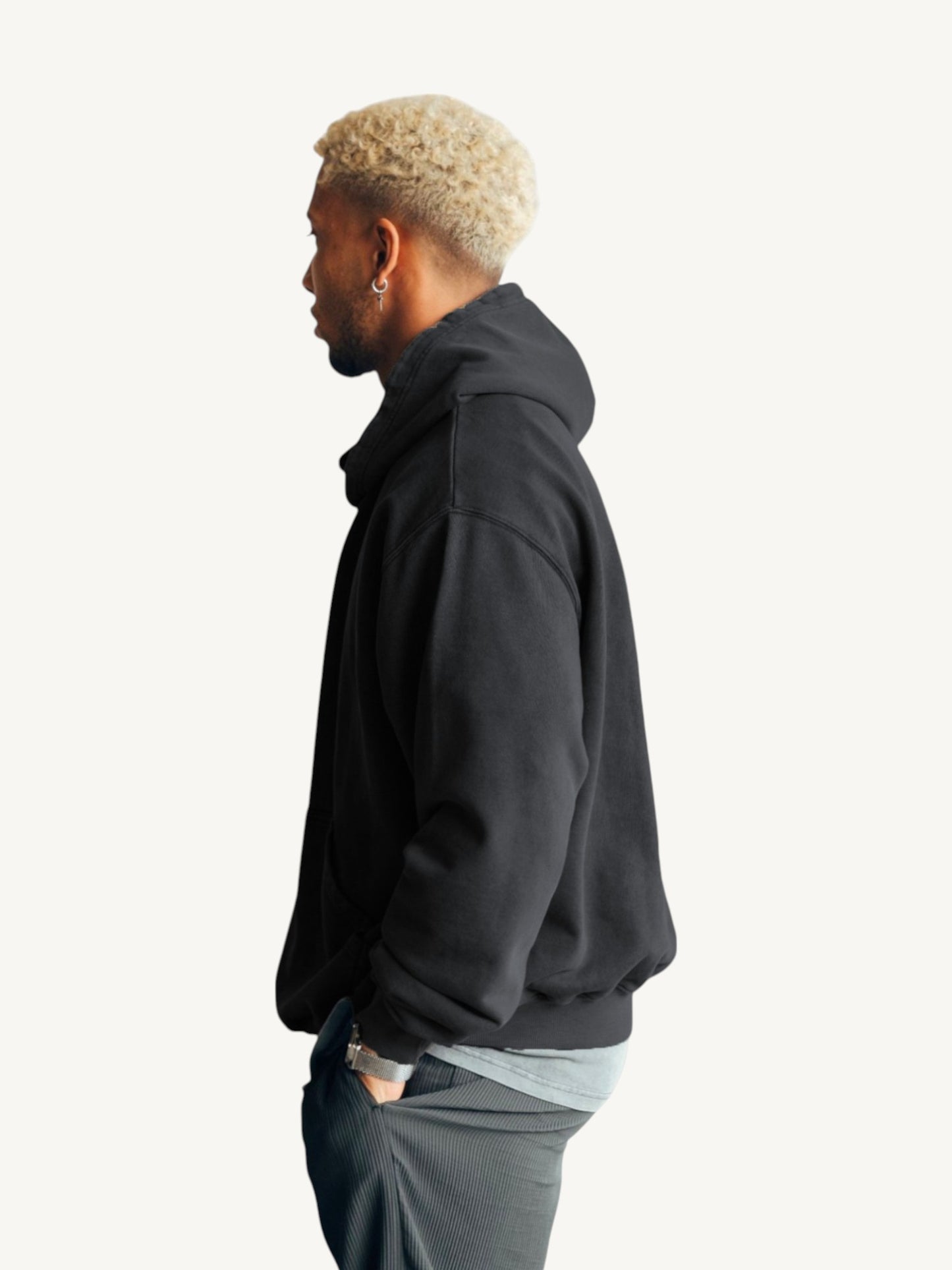 Boxy Hoodie - Vintage Black