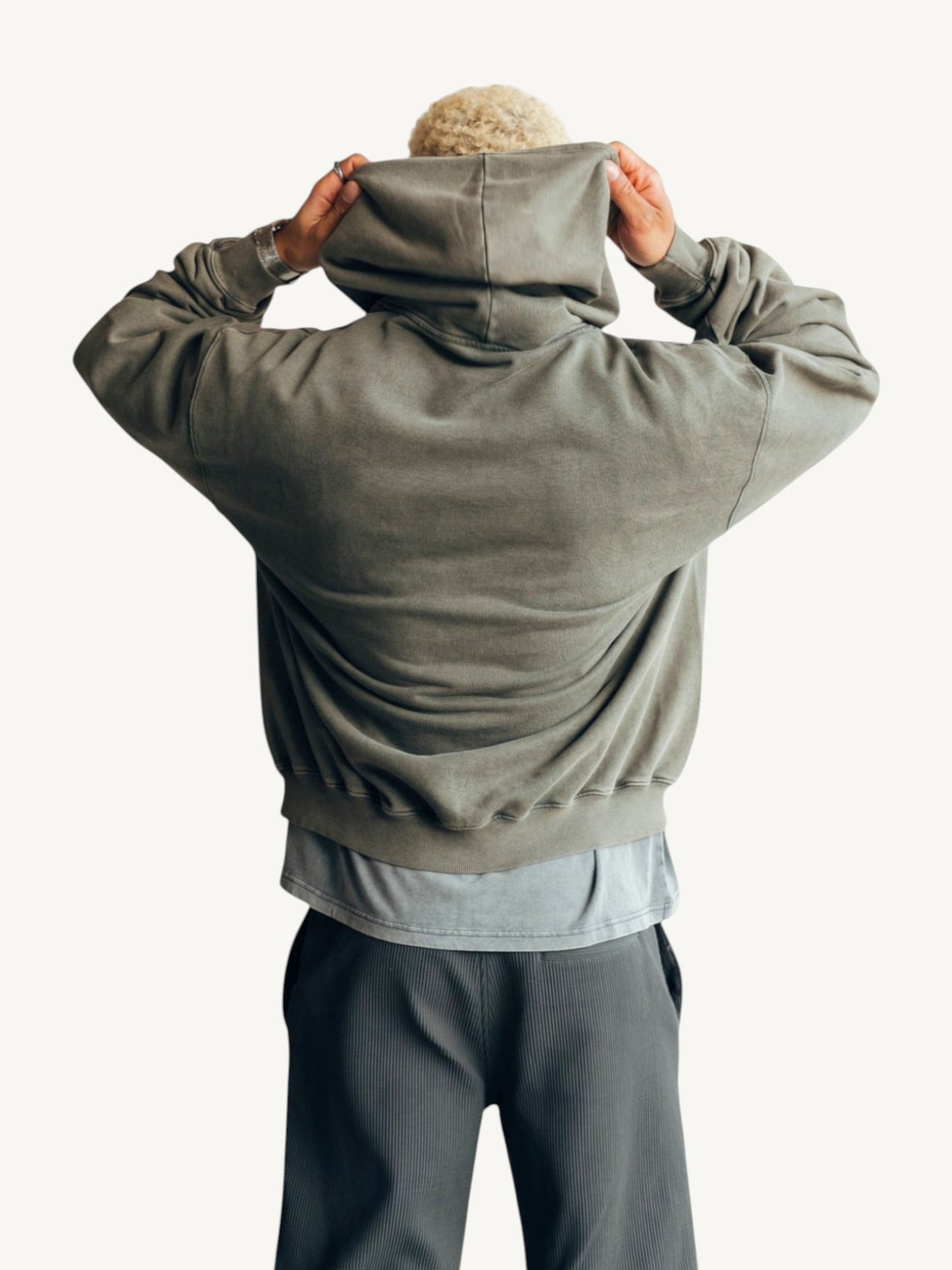 Boxy Hoodie - Vintage Olive