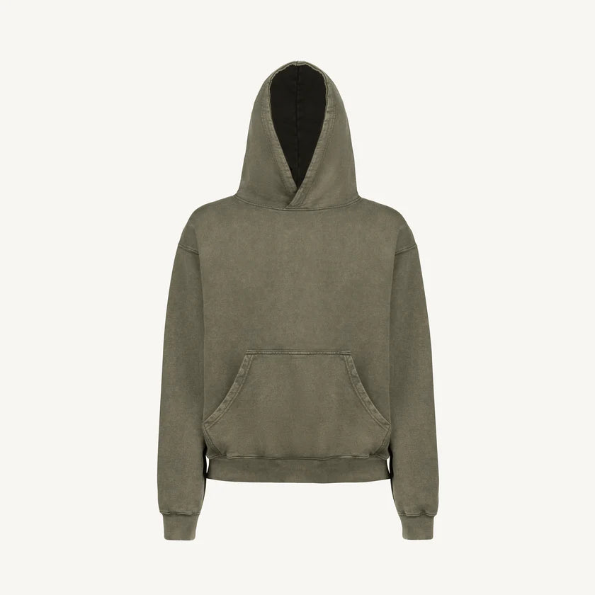 Boxy Hoodie - Vintage Olive